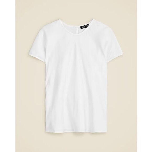 J.Crew Drapey T-shirt top Ivory Size M NWT - Picture 3 of 9